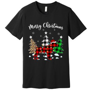 Matching Family Buffalo Plaid Rottweiler Dog Christmas Premium T-Shirt