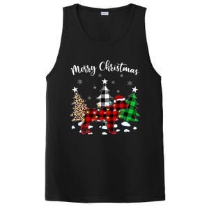 Matching Family Buffalo Plaid Rottweiler Dog Christmas PosiCharge Competitor Tank