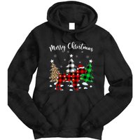 Matching Family Buffalo Plaid Rottweiler Dog Christmas Tie Dye Hoodie