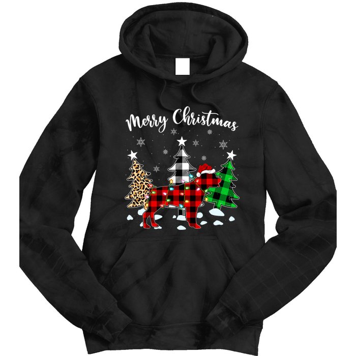 Matching Family Buffalo Plaid Rottweiler Dog Christmas Tie Dye Hoodie