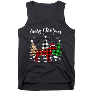 Matching Family Buffalo Plaid Rottweiler Dog Christmas Tank Top