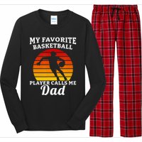 My Favorite Basketball Player Calls Me Dad Basketball Player Long Sleeve Pajama Set