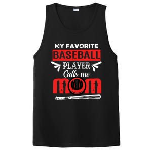 My Favorite Baseball Player Calls Me Mom Mothers Day Cool Gift PosiCharge Competitor Tank