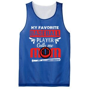 My Favorite Baseball Player Calls Me Mom Mothers Day Cool Gift Mesh Reversible Basketball Jersey Tank