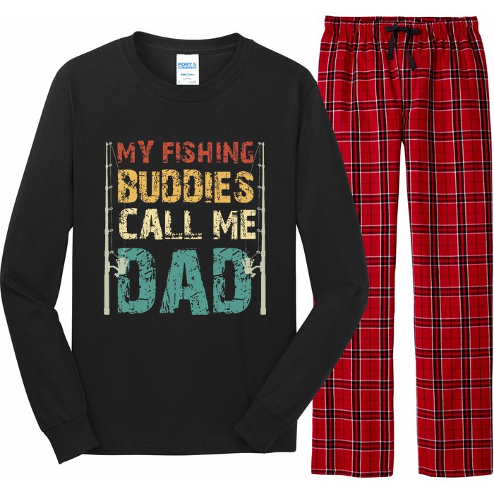 My Fishing Buddies Call Me Dad Father's Day Fisherman Daddy Long Sleeve Pajama Set