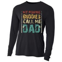 My Fishing Buddies Call Me Dad Father's Day Fisherman Daddy Cooling Performance Long Sleeve Crew