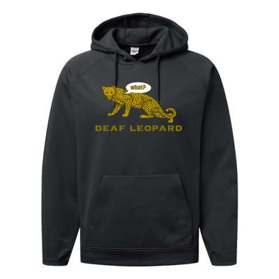 Music Funny Band Pun Deaf Leopard Joke Performance Fleece Hoodie