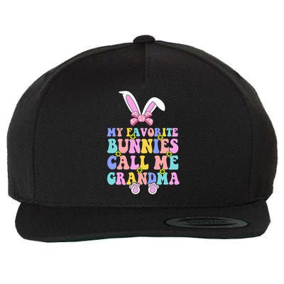 My Favorite Bunnies Call Me Grandma Easter Day Wool Snapback Cap