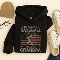 My Favorite Baseball Player Calls Me Grandpa FatherS Day Hoodie