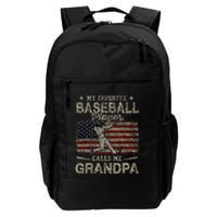 My Favorite Baseball Player Calls Me Grandpa FatherS Day Backpack
