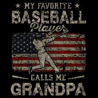 My Favorite Baseball Player Calls Me Grandpa FatherS Day Button