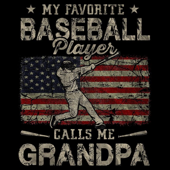 My Favorite Baseball Player Calls Me Grandpa FatherS Day Button