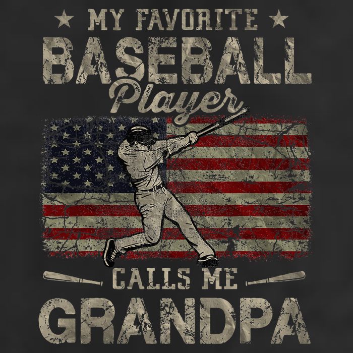My Favorite Baseball Player Calls Me Grandpa FatherS Day 25L Jumbo Tote