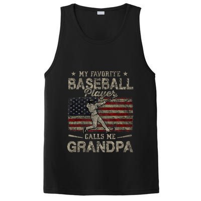 My Favorite Baseball Player Calls Me Grandpa FatherS Day PosiCharge Competitor Tank