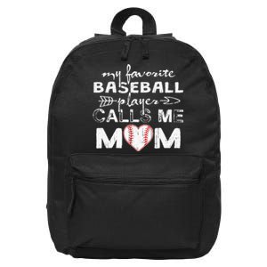 My Favorite Baseball Player Calls Me Mom Mothers Day 16 in Basic Backpack