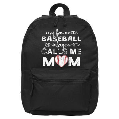 My Favorite Baseball Player Calls Me Mom Mothers Day 16 in Basic Backpack