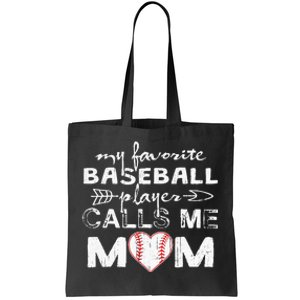 My Favorite Baseball Player Calls Me Mom Mothers Day Tote Bag