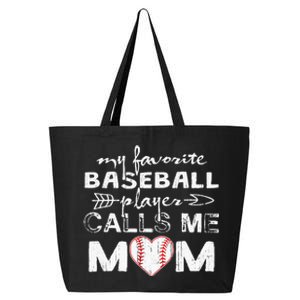 My Favorite Baseball Player Calls Me Mom Mothers Day 25L Jumbo Tote