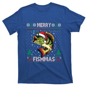 Merry Fishmas Bass Fish Fishing Christmas Ugly Sweater Xmas Gift T-Shirt