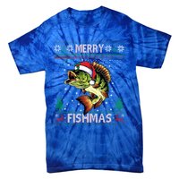 Merry Fishmas Bass Fish Fishing Christmas Ugly Sweater Xmas Gift Tie-Dye T-Shirt