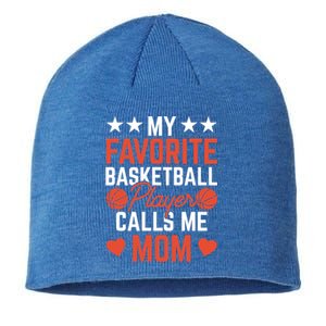 My Favorite Basketball Player Calls Me Mom Match Team Coach Gift Sustainable Beanie