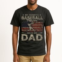 My Favorite Baseball Player Calls Me Dad FatherS Day Tall T-Shirt