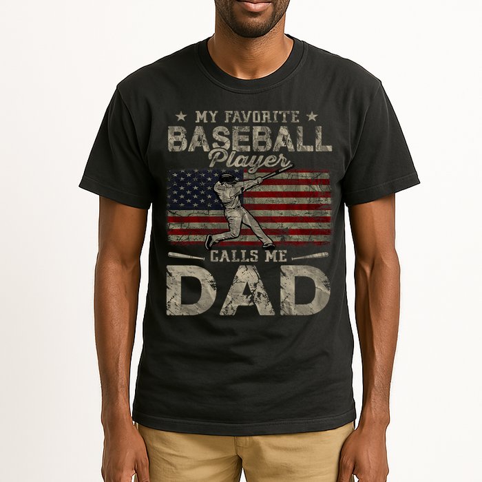 My Favorite Baseball Player Calls Me Dad FatherS Day Tall T-Shirt