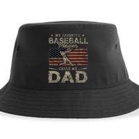 My Favorite Baseball Player Calls Me Dad FatherS Day Sustainable Bucket Hat