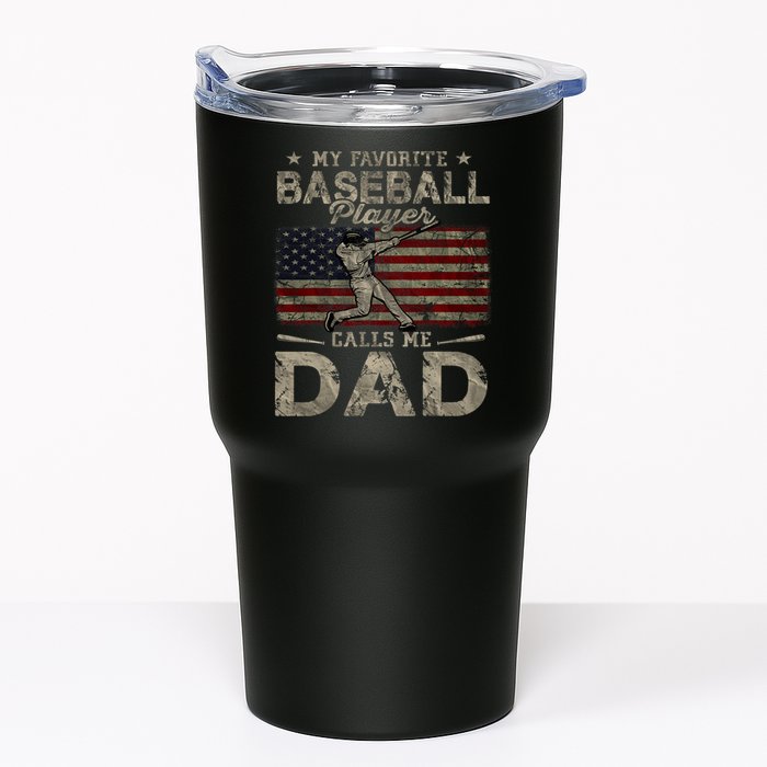 My Favorite Baseball Player Calls Me Dad FatherS Day Tumbler