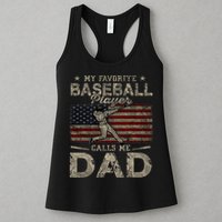 My Favorite Baseball Player Calls Me Dad FatherS Day Womens Tank Top