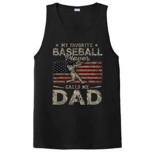 My Favorite Baseball Player Calls Me Dad FatherS Day PosiCharge Competitor Tank