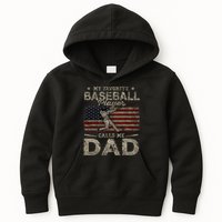 My Favorite Baseball Player Calls Me Dad FatherS Day Kids Hoodie