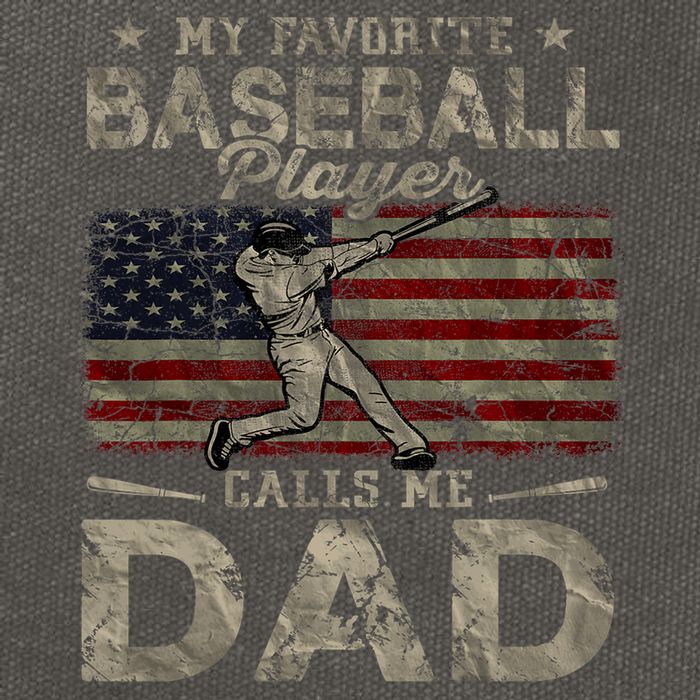 My Favorite Baseball Player Calls Me Dad FatherS Day Cotton Canvas Backpack