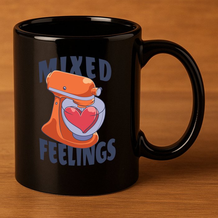 Mixed Feelings Baking 11oz C Handle Ceramic Mug