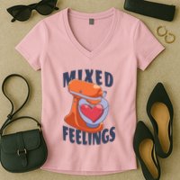 Mixed Feelings Baking Women's V-Neck T-Shirt