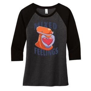 Mixed Feelings Baking Women's Tri-Blend 3/4-Sleeve Raglan Shirt