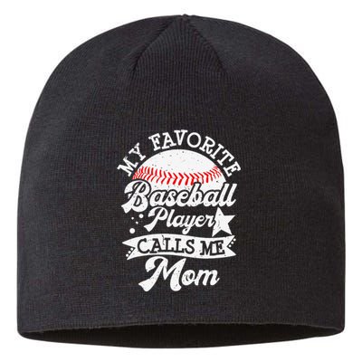 My Favorite Baseball Player Calls Me Mom Game Day Baseball Sustainable Beanie