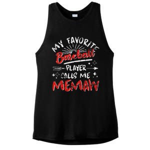 My Favorite Baseball Player Calls Me Memaw Ladies PosiCharge Tri-Blend Wicking Tank