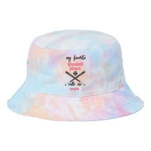 My Favorite Baseball Player Calls Me Mom Great Gift Tball Mom Great Gift Tie Dye Newport Bucket Hat