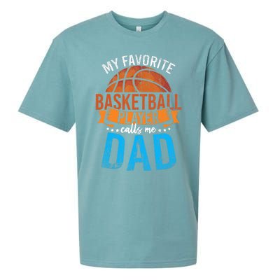 My Favorite Basketball Player Calls Me Dad Basketball Sueded Cloud Jersey T-Shirt