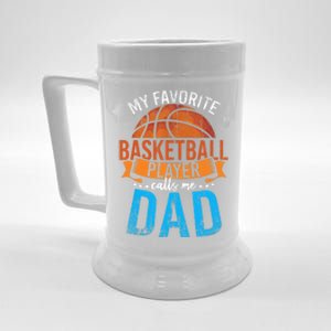 My Favorite Basketball Player Calls Me Dad Basketball Beer Stein