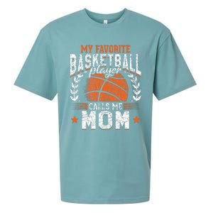 My Favorite Basketball Player Calls Me Mom Basketball Sueded Cloud Jersey T-Shirt