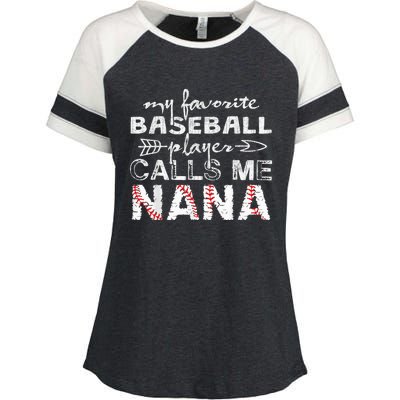 My Favorite Baseball Player Calls Me Nana Shirt, Mother Day Enza Ladies Jersey Colorblock Tee