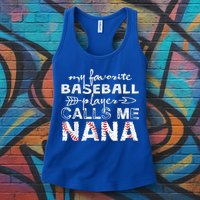 My Favorite Baseball Player Calls Me Nana Shirt, Mother Day Womens Tank Top