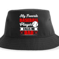 My Favorite Baseball Player Calls Me Dad Funny Baseball Dad Sustainable Bucket Hat