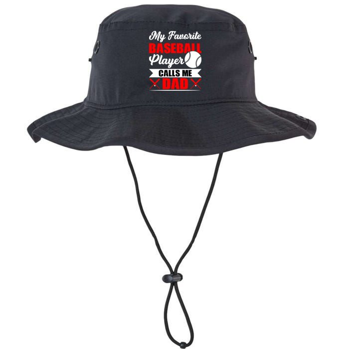 My Favorite Baseball Player Calls Me Dad Funny Baseball Dad Bucket Hat