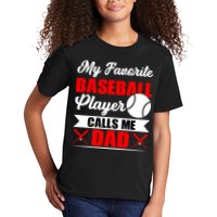 My Favorite Baseball Player Calls Me Dad Funny Baseball Dad Kids T-Shirt
