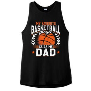 My Favorite Basketball Player Calls Me Dad Basketball Ladies PosiCharge Tri-Blend Wicking Tank