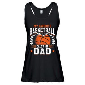 My Favorite Basketball Player Calls Me Dad Basketball Ladies Essential Flowy Tank