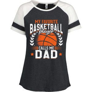 My Favorite Basketball Player Calls Me Dad Basketball Enza Ladies Jersey Colorblock Tee